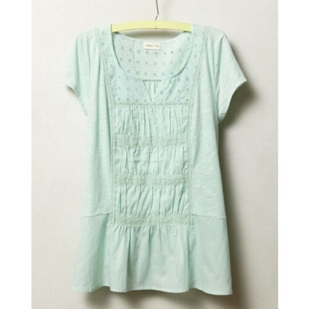 Anthropologie Mint Green Blouse